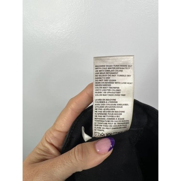 L'agence Sada Straight Leg High Rise Raw Hem Jeans Women's Black Size: 23 NWOT - Picture 8 of 9